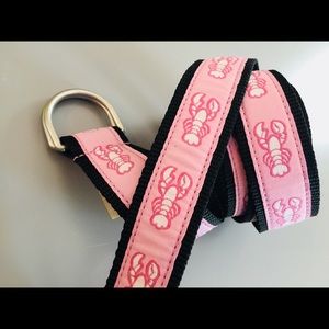 Pink Black Lobster Women’s Belt LLBean M/L